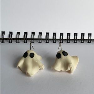 Homemade ghost clay earrings!